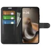 Phonesta Litchi Skin Book Wallet Klapphülle für Motorola Moto G67/G77 - Schwarz 3