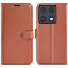 Phonesta Litchi Skin Book Wallet Klapphülle für Motorola Signature - Braun 0