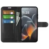 Phonesta Litchi Skin Book Wallet Klapphülle für Motorola Signature - Schwarz 3