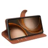 Phonesta Litchi Skin Book Wallet Klapphülle für Oppo Find X9 Ultra - Braun 4