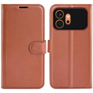Phonesta Litchi Skin Book Wallet Klapphülle für HONOR 600/600 Pro - Braun