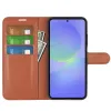 Phonesta Litchi Skin Book Wallet Klapphülle für Samsung Galaxy A37 - Braun 3