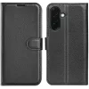 Phonesta Litchi Skin Book Wallet Klapphülle für Samsung Galaxy A37 - Schwarz 0