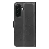 Phonesta Litchi Skin Book Wallet Klapphülle für Samsung Galaxy A37 - Schwarz 2