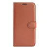 Phonesta Litchi Skin Book Wallet Klapphülle für Samsung Galaxy A57 - Braun 1