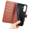 Phonesta Litchi Skin Book Wallet Klapphülle für Samsung Galaxy A57 - Braun 5