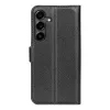 Phonesta Litchi Skin Book Wallet Klapphülle für Samsung Galaxy S25 FE - Schwarz 2