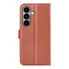 Phonesta Litchi Skin Book Wallet Klapphülle für Samsung Galaxy S26 - Braun 2