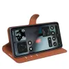 Phonesta Litchi Skin Book Wallet Klapphülle für Nothing Phone (3) - Braun 4