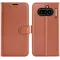 Phonesta Litchi Skin Book Wallet Klapphülle für Nothing Phone (4a) - Braun