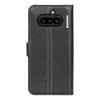Phonesta Litchi Skin Book Wallet Klapphülle für Nothing Phone (4a) - Schwarz 2
