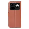 Phonesta Litchi Skin Book Wallet Klapphülle für Nothing Phone (4a) Pro - Braun 2