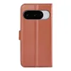 Phonesta Litchi Skin Book Wallet Klapphülle für Google Pixel 10 / 10 Pro - Braun 2