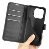 Phonesta Litchi Skin Book Wallet Klapphülle für Realme 16 Pro - Schwarz 5