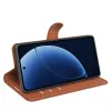 Phonesta Litchi Skin Book Wallet Klapphülle für Realme GT 8 Pro - Braun 4