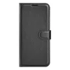 Phonesta Litchi Skin Book Wallet Klapphülle für Realme GT 8 Pro - Schwarz 1