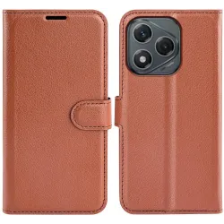 Phonesta Litchi Skin Book Wallet Klapphülle für HONOR 400 Lite - Braun