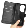 Phonesta Litchi Skin Book Wallet Klapphülle für HONOR 400 Pro - Schwarz 5