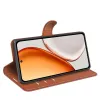 Phonesta Litchi Skin Book Wallet Klapphülle für HONOR Magic8 Lite - Braun 4