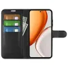 Phonesta Litchi Skin Book Wallet Klapphülle für HONOR Magic8 Lite - Schwarz 3
