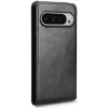 Phonesta Leder Vertical Flip Book Wallet Klapphülle für Google Pixel 9 / 9 Pro - Schwarz 6