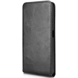 Phonesta Leder Vertical Flip Book Wallet Klapphülle für Motorola Moto G05 / Moto E15 - Schwarz