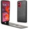Phonesta Leder Vertical Flip Book Wallet Klapphülle für Motorola Moto G05 / Moto E15 - Schwarz 2