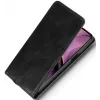 Phonesta Leder Vertical Flip Book Wallet Klapphülle für Motorola Moto G55 - Schwarz 5