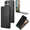 Phonesta Leder Vertical Flip Book Wallet Klapphülle für Motorola Moto G75 - Schwarz 4