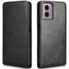 Phonesta Leder Vertical Flip Book Wallet Klapphülle für Motorola Moto G04 / G04s / G24 / G24 Power / E14 - Schwarz 0