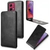 Phonesta Leder Vertical Flip Book Wallet Klapphülle für Motorola Moto G84 - Schwarz 2
