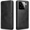 Phonesta Leder Vertical Flip Book Wallet Klapphülle für Xiaomi 15 - Schwarz