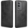 Phonesta Leder Vertical Flip Book Wallet Klapphülle für Oppo A80 - Schwarz