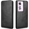 Phonesta Leder Vertical Flip Book Wallet Klapphülle für Oppo Reno11 F 5G - Schwarz