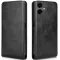 Phonesta Leder Vertical Flip Book Wallet Klapphülle für Samsung Galaxy A06 4G/5G - Schwarz