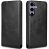 Phonesta Leder Vertical Flip Book Wallet Klapphülle für Samsung Galaxy S24 FE - Schwarz 0