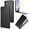 Phonesta Leder Vertical Flip Book Wallet Klapphülle für Samsung Galaxy S24 FE - Schwarz 1
