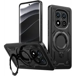 Phonesta MagLock Armor Back Cover Hülle Ring und MagSafe für Xiaomi Redmi Note 14 Pro 4G/5G/14 Pro Plus / Xiaomi Poco X7 - Schwarz