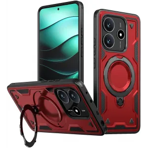 Phonesta MagLock Armor Back Cover Hülle Ring und MagSafe für Xiaomi Redmi Note 14 5G - Rot
