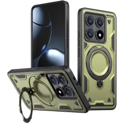 Phonesta MagLock Armor Back Cover Hülle Ring und MagSafe für Xiaomi 14T - Grün