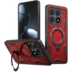 Phonesta MagLock Armor Back Cover Hülle Ring und MagSafe für Xiaomi 14T - Rot