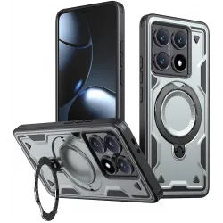 Phonesta MagLock Armor Back Cover Hülle Ring und MagSafe für Xiaomi 14T Pro - Grau