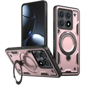 Phonesta MagLock Armor Back Cover Hülle Ring und MagSafe für Xiaomi 14T Pro - Roségold