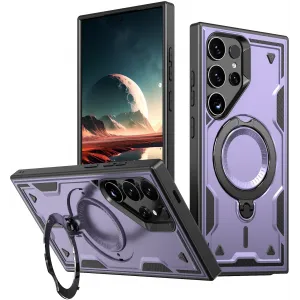 Phonesta MagLock Armor Back Cover Hülle Ring und MagSafe für Samsung Galaxy S25 Ultra - Lila