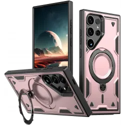 Phonesta MagLock Armor Back Cover Hülle Ring und MagSafe für Samsung Galaxy S25 Ultra - Roségold