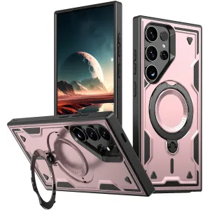 Phonesta MagLock Armor Back Cover Hülle Ring und MagSafe für Samsung Galaxy S25 Ultra - Roségold