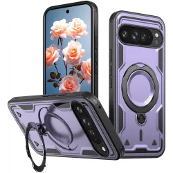 Phonesta MagLock Armor Back Cover Hülle Ring und MagSafe für Google Pixel 9 Pro XL - Lila