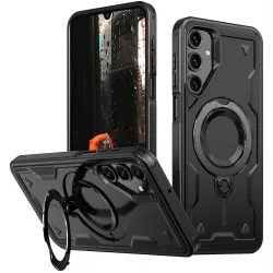 Phonesta MagLock Armor Back Cover Hülle Ring und MagSafe für Samsung Galaxy A16 - Schwarz