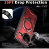 Phonesta MagLock Armor Back Cover Hülle Ring und MagSafe für Xiaomi Poco F7 Pro/F7 Ultra - Rot 4