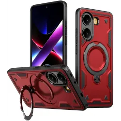 Phonesta MagLock Armor Back Cover Hülle Ring und MagSafe für Xiaomi Poco X7 Pro - Rot